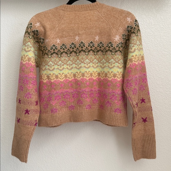 💚Cinq à Sept🩷Millie Fair Isle Cardigan Sweater